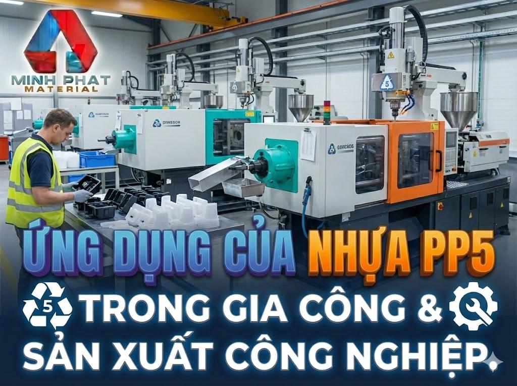 Ứng dụng của nhựa pp5 trong gia công và sản xuất công nghiệp